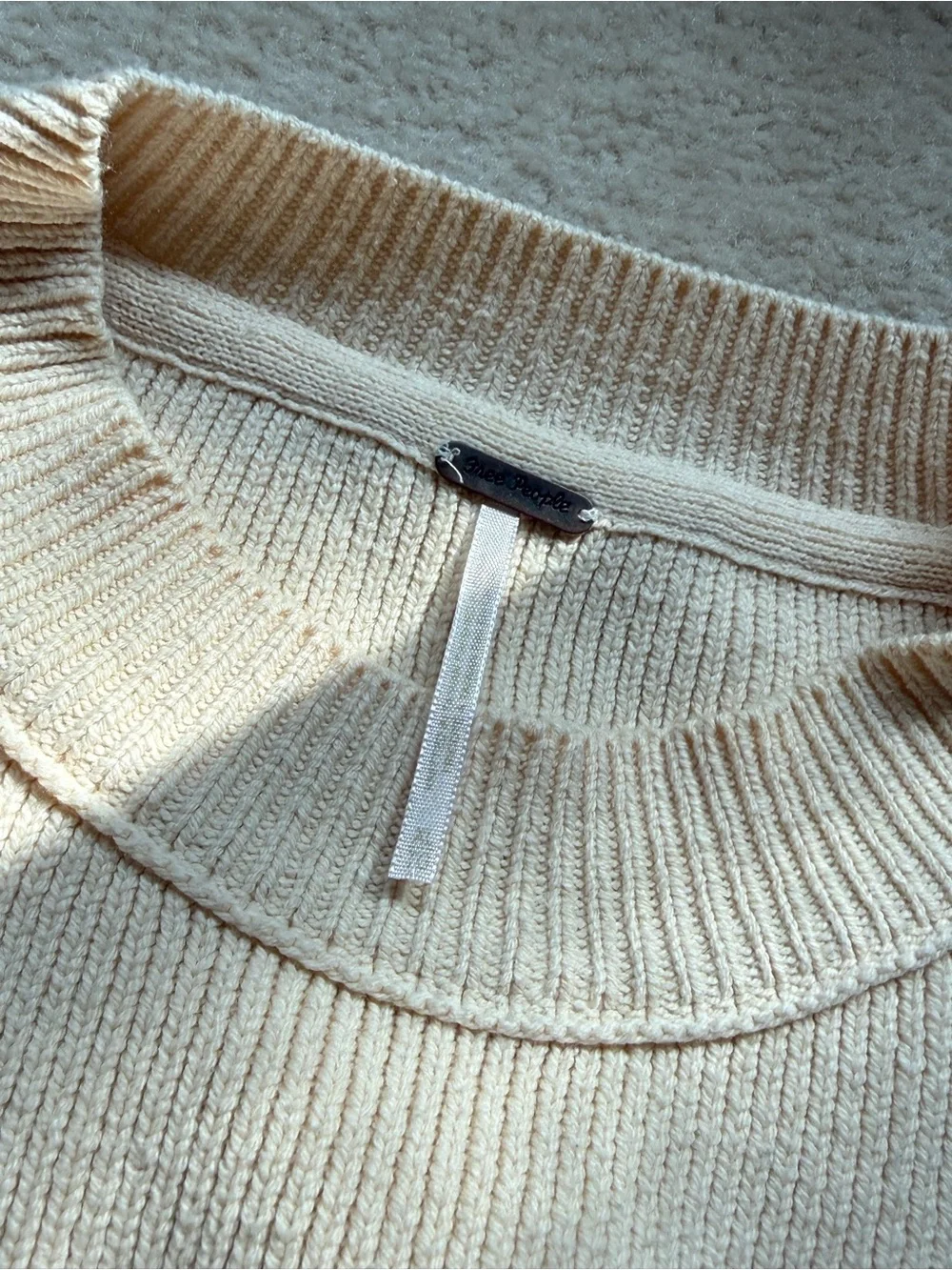 Free People Easy Street Tunic Sweater - CREAM